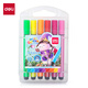 Deli 12 Farbwaschable Aquarell Stift Einfach zu halten dicke Dreieck Studenten Kinder Farbmarke Pinsel Set Zeichnen Schreibwaren Geschenk 70720 Schülern School Geschenk