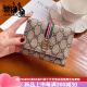 Kangaroo Women's Wallet Women's Folding Short Card Bag 2025 New Fashion Simple Niche Design Multiple Card Positions Gray 12 Card Positions