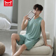 Cat Man (MiiOW) Pajamas Men's Vest Summer Modal Thin Suit Men's Home Clothes Sleeveless Jin Jin is equal to 0.5 kg, plus size two-piece set -12027 Modal Suit L Recommended 100-140 Jin Jin is equal to 0.5 kg