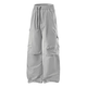 Kurashi Ichiki Sommer Leisure Hosen Männermodelle Marke Paratrooper Hosen loser gerader dünner Eisdraht Schnell Trocknungshose 756 Grau [Sommer] dünn m