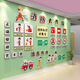 幼儿园墙面装饰安全教育环创主题墙贴幼儿园环创主题墙成品消防安 15829消防安-大红中黄橙黄咖啡烟 特大