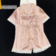 Pajama de seda de hielo modal para mujeres en verano Nuevos pantalones cortos rosas gentiles dulces dulces shorts Internet Celebrity Relling Relling Lw9214# M [sugerido 80-100Jin [Jin equivale a 0.5 kg]]