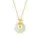 Meimin (none) New Chinese style Hetian jade necklace for women s925 sterling silver carnation pendant niche gift for mother birthday gift P14116-Pellen carnation-F17 (natural Hotan 925 silver