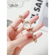 Colevkie Watch Offizielle 2025 neue Uhr für Studentinnen und Frauen Nische leichte Luxus -Frauen Uhr 9215 Silber Shell White Diamond [ + Geschenkbox Set + Armband +