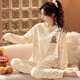Pang Donglai Pajamas для женщин весной и осенью чистого хлопка Симпатичные корейские студенческие костюмы с длинными рукавами можно носить на улице, летнем, осеннем и зимнем большом размере.
