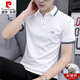 Pierre Cardin Summer Lapel Borded Camiseta de manga corta de manga corta Algodón de algodón puro Casco de colección de colas de mangas a media manga superior delgada Sk5012 Black M Recomendado 95-115Jin [Jin equivale a 0.5 kg]