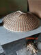 Handmade reed grass weaving steamer hat steamer steamer steamer steamer stainless steel aluminum pot steamer steaming cover rural big pot straw cover dark blue 7374cm