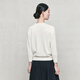 FINITY (FINITY) small fragrance style sweater 2025 autumn new simple temperament gentle V-neck top for women white S