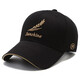 MPPMCK hats for men and women for all seasons, new peaked caps, Korean style trendy outdoor casual fashion feather embroidery versatile stick, feather style black