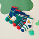 Children's Socks Spring and Autumn Mid-Tube Socks Boys' Socks Medium-sized Boys' Thin Socks Student Cartoon Mid-Tube Children's 1 Pair Random Colors 8-14 Years Old