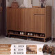 Armoire à chaussures en bois massif littai armoire de rangement d'armoire de rangement de mur intégré à la couche multicouche armoire de rangement de couloir de ménage [recommandation du directeur de la boutique] 120-32-100cm