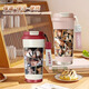 Chenxiange Tan Jianci same coffee cup thermal insulation cup portable food grade stainless steel straw water cup office men and women cream white-316 coffee cup-A1369 Tan Jianci