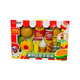 Five-star toy convenience store supermarket cash register giant hamburger fries bread ice cream children's house play house red 38562P supermarket cash register set gift