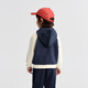 Balabala children's clothing children's jackets boys and girls tops 2025 new spring and autumn clothing retro baseball uniforms contrasting sports campus dark blue 80821-208325105210 120