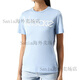 范思哲（VERSACE）Logo刺绣时尚短袖常规T恤女款蓝色 M