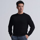 Longya Yinzhi Yunrong Merino wool round neck/V neck/half turtleneck sweater autumn and winter men's casual top, dark gray (round neck) M 175/96A