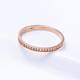 Kawamori wide diamond row 18K rose gold ring for women Au750 thick lines solid real gold inlaid with zirconium color gold women's size 10