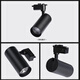 FSL Foshan lighting track light led spotlight clothing store commercial super exhibition hall spotlight background wall surface mounted track spotlight black shell 25 watt white light-purchase second line guide rail