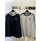 阿迪达斯 （adidas）三叶草男女同款针织长袖T恤KE5824 KE5825 KE5826 米色IA4877  2XL