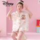 Disney Girls Pajamas Summer Seda Seda de manga delgada Traje de manga corta para niños Cartoon Lindo Mediano de moda y niños grandes Ropa para el hogar G-6628# Jiyikawa 170 Tamaño 22 [Altura 160-165cm]