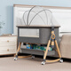 Berceau d'alliage en aluminium Beilibang Aluminium Améliorable Berceau portable pliable multifonction BB lit nouveau-né le lit d'alliage en aluminium (tampon de coco-coco + table de couches + lit + lit