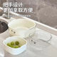 Zhizhou vegetable washing basket, drain basket and vegetable basin three-piece set, food-grade leaky basket, baby vegetable basket, for washing fruits in the kitchen, cream double layer drain basket, small + medium + large, random stickers, upgraded PP + PET material + milk white
