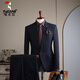 Woodpecker (TUCANO) gray striped suit suit men's business formal casual Korean version slim fit wedding banquet dress men's small suit 9961 fog gray (suit + trousers) XL 52 (125-135Jin Jin equals 0.5 kg)