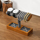 Soporte de reloj de reloj de madera yimushi de Yusushi Soporte de vigilancia de la casa del hogar Completador de la joya del soporte de la exhibición de almacenamiento (corto) Soporte de reloj biselado Grey-Sm12202