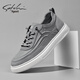 Shachi 2025 Spring and Summer Nouvelles chaussures en toile pour hommes chaussures décontractées respirantes pour hommes chaussures de planche tendance non glissantes Gray S523F136 41
