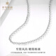Cuihua pt950 interlocking O-shaped platinum necklace, simple and versatile plain chain for women, birthday gift for girlfriend and wife, about 16g