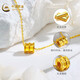 CHINA GOLD Gold Necklace Women's Pure Gold Small Waist Necklace Clavicle Chain Wedding Mid-Autumn Festival Birthday Gift for Girlfriend and Wife Pure Gold Pendant + Yellow K Gold Necklace Jingsuda
