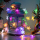LED ambient light starry sky flashing light string outdoor ambient light room birthday light camping star light stall decorative light tent decorative light scene layout small lantern warm color stars + moon long battery life 1.5 meters 10 light strings
