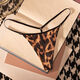 Leopard print thong women's seamless underwear, sexy thin strap with a rope, hot temptation, sports and fitness inner layer, Black Panther S80-95Jin Jin is equal to 0.5 kg