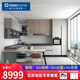 Haier kitchen cabinets custom integrated cabinets modern minimalist kitchen integrated kitchen whole house customized quartz stone countertops limited to Beijing 500 prepayment