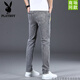 
Playboy (PLAYBOY) summer men's jeans ripped thin Korean style trendy brand slim feet casual long trousers spring and autumn style 6636 gray + 8605 light blue [2 packs]-flower 28 [waist circumference 2 feet 1]