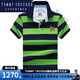 Tommy Trucker International Luxus brandneuer Sommer mittleren Alters mittleren Alters mit reinem Baumwoll kurzärmel Slim Business Revers Striped Base Shirt Light Luxus 3882 Weiß M.
