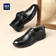 HaiLan Home HLA Leather Shoes Men's Business Casual Lace-up Derby Shoes H202/H160 Sandals Model 40