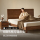 Pusu wood solid wood bed North American black walnut high back Nordic master bedroom double suspended bed 1800*2000mm丨Mid-January
