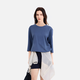 
AIGLE [New Product in Spring and Summer] Aigao 7-quarter Sleeve T-shirt Pure Cotton Antibacterial Casual Simple 7-quarter Sleeve T-shirt Top for Women Swamp Blue BI983 40 (170/92A)