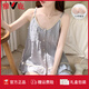 
Yalu gentle wind pajamas for women in summer suspender cloud cotton thin sweet mist blue with chest pad student home clothing set 9904 bean paste color [with chest pad removable] M [Suggest weight 75-95 Jin [Jin equals 0.5 kg]]