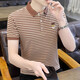 Xcfreht Shirt à manches courtes de coton pur de coton pur beau t-shirt mince avec un revers à demi-manche tendance y6627 noir m 80-105jin [Jin est égal à 0,5 kg]