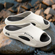 Les pantoufles de Jeriya Summer Men's Summer Outdoor Trendy Sports Wear Anti-Slip Anti-Odor Eva Sépie à Scors Sled-Spipers Encre Men's Style White 40-41 [Convient pour les tailles 39-40]