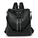 Retro-Rucksack für Frauen Pendlertasche Mode Casual Outing große Kapazität Schoolbag-Reisen Vielseitiger Rucksack NN-7137# Schwarz