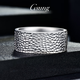 GsunG platinum PT950 men's ring, exquisite design, ancient hammer pattern wide ring, pure platinum simple men's ring, contact before bidding, price by gram