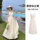 Miao Yijia White Kleid Frauenrock Sommer 2025 Neue High-End-Kleider am See