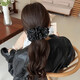 Bai Shilin Korean style 2025 new polka dot bubble banana clip vertical clip half-tied sweet hair clip back of the head hair clip white polka dot banana clip