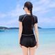
Barbie Sliding Swimming Suit Women's Flat Angle Conservative Slim Belly Loose Large Size Seaside Vacation Surfing Two-Piece Swimming Suit