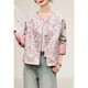 
OLJ light luxury brand short jacket for women 2025 spring new pink jacquard loose button temperament fashion top leather pink 2XL