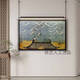 
Song Dynasty aesthetic decorative paintings lighting paintings new Chinese metal boom luminous mural living room teahouse mural A style 90*13578*63 light paintings