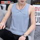 Mojy Men's Clothing 2025 Новый жилет с базовой рубашкой чистый хлопок без деформации подросток фитнес и на открытом воздухе.